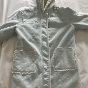 GAP Kids Soft Blue Fleece-Lined Puffer Jacket